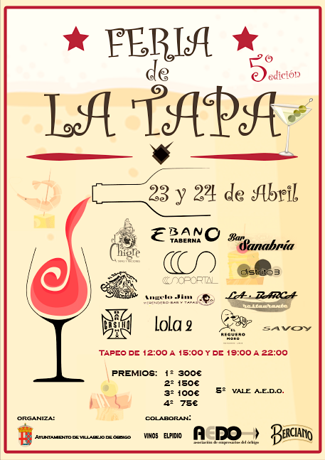 Cartel V Feria de la Tapa Villarejo de Órbigo 2016