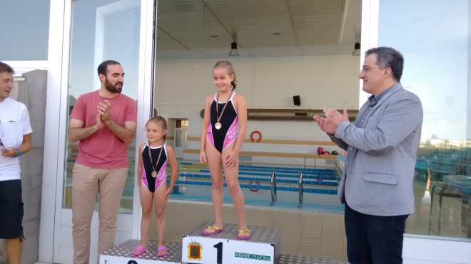 Ganadoras de la categoría Prebenjamín femenino. / CCU