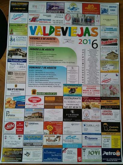 Cartel de las Fiestas de Valdeviejas.