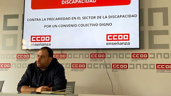 Iván Pastrián, responsable de la Secretaría de Enseñanza Privada y Servicios Socioeducativos de CCOO en León