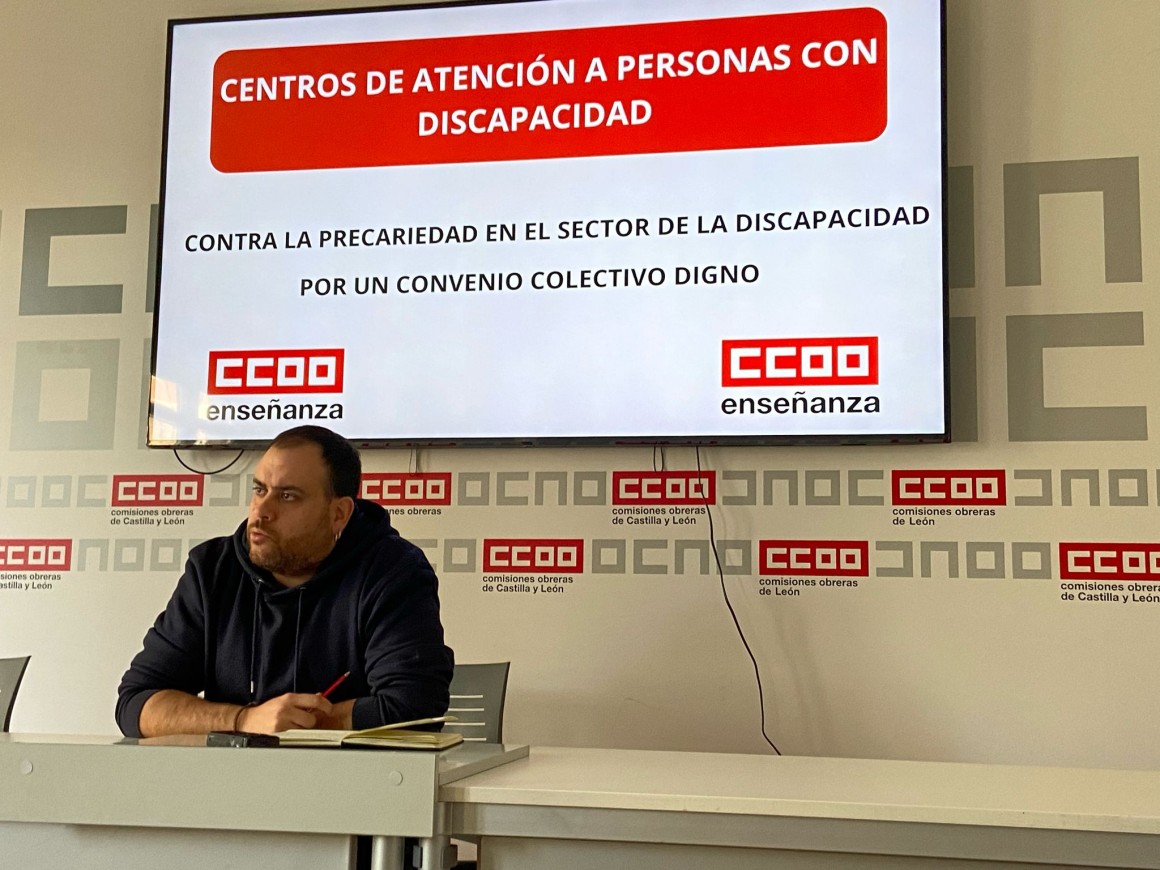 Iván Pastrián, responsable de la Secretaría de Enseñanza Privada y Servicios Socioeducativos de CCOO en León