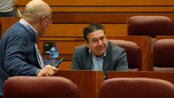 Luis Mariano Santos, durante un pleno de las Cortes de Castilla y León